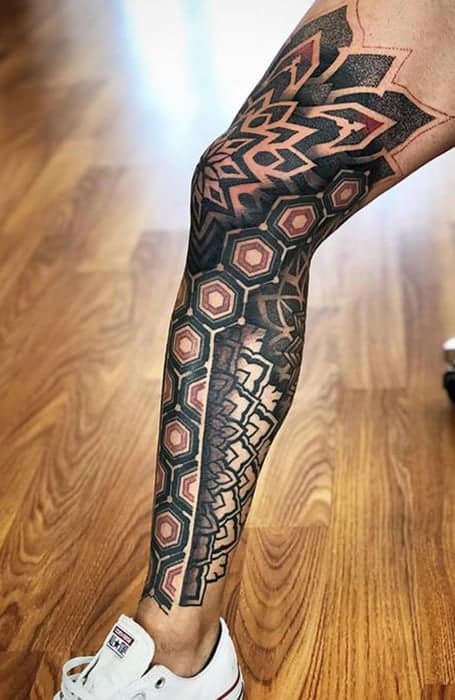 Leg Sleeve Tattoo