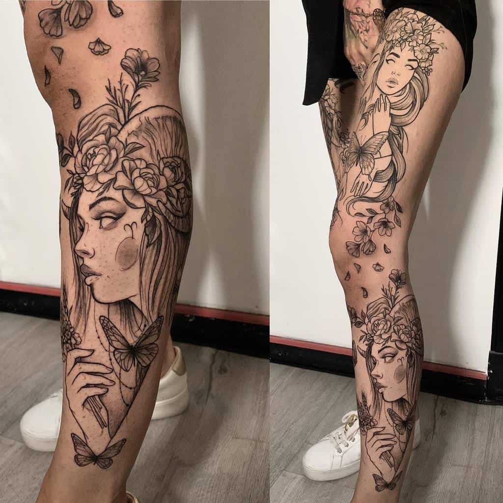 Leg Sleeve Tattoos for Women stefan tattoo