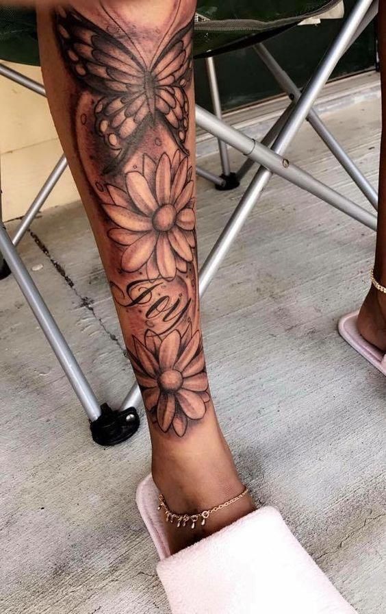 Leg Tattoos 17