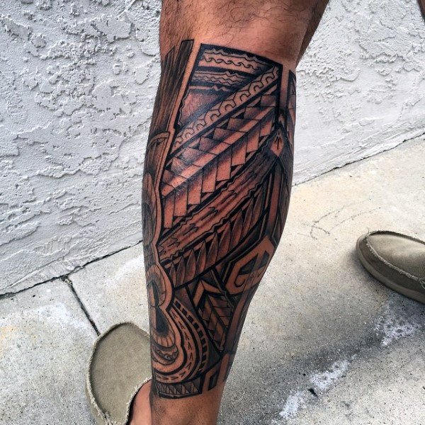 leg 3d tattoo