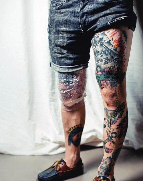 leg tattoo for men